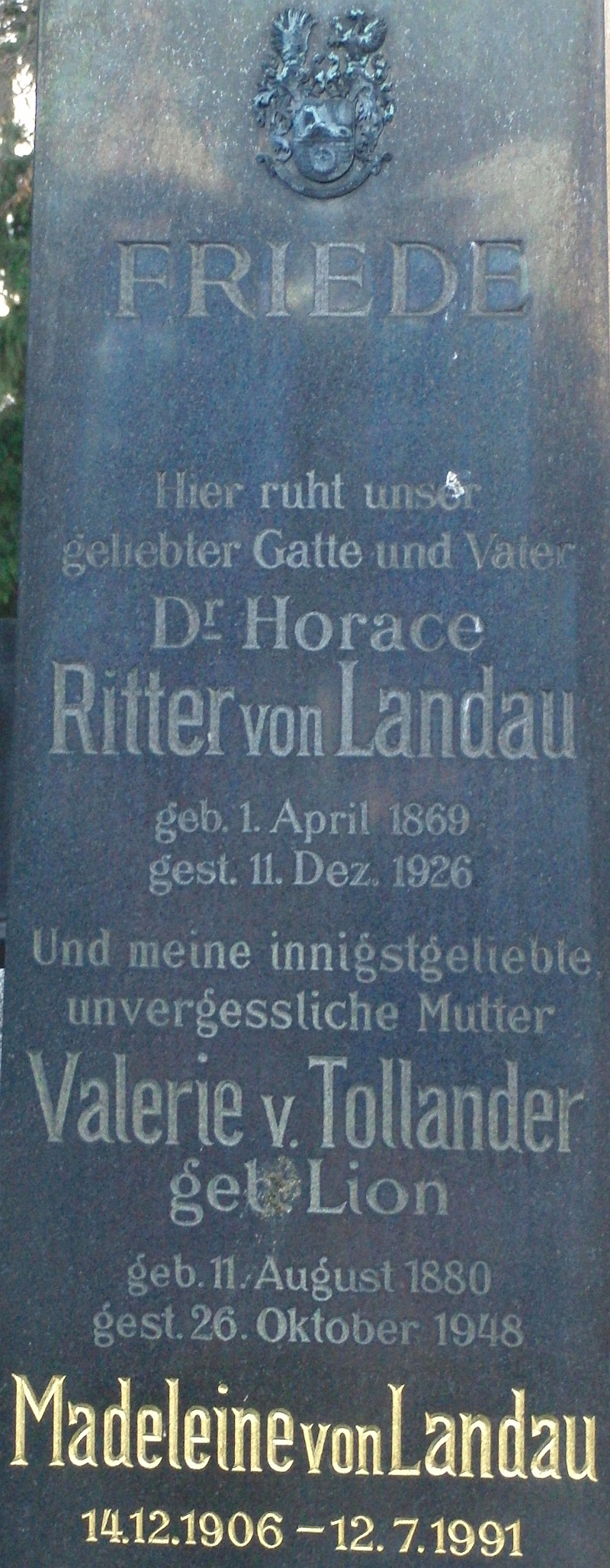 von Landau; von Tollander geb. Lion