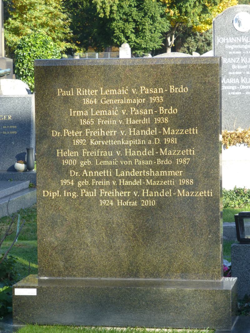 von Pasan-Brdo; von Hanel-Mazzetti; Landertshammer; von Haerdtl