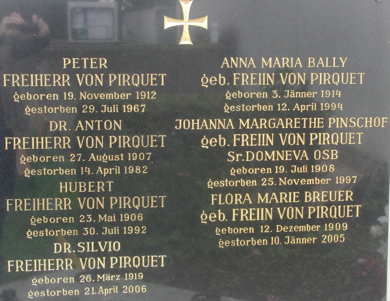 von Pirquet; Bally geb. von Pirquet; Pinschof geb. von Pirquet; Breuer geb. von Pirquet