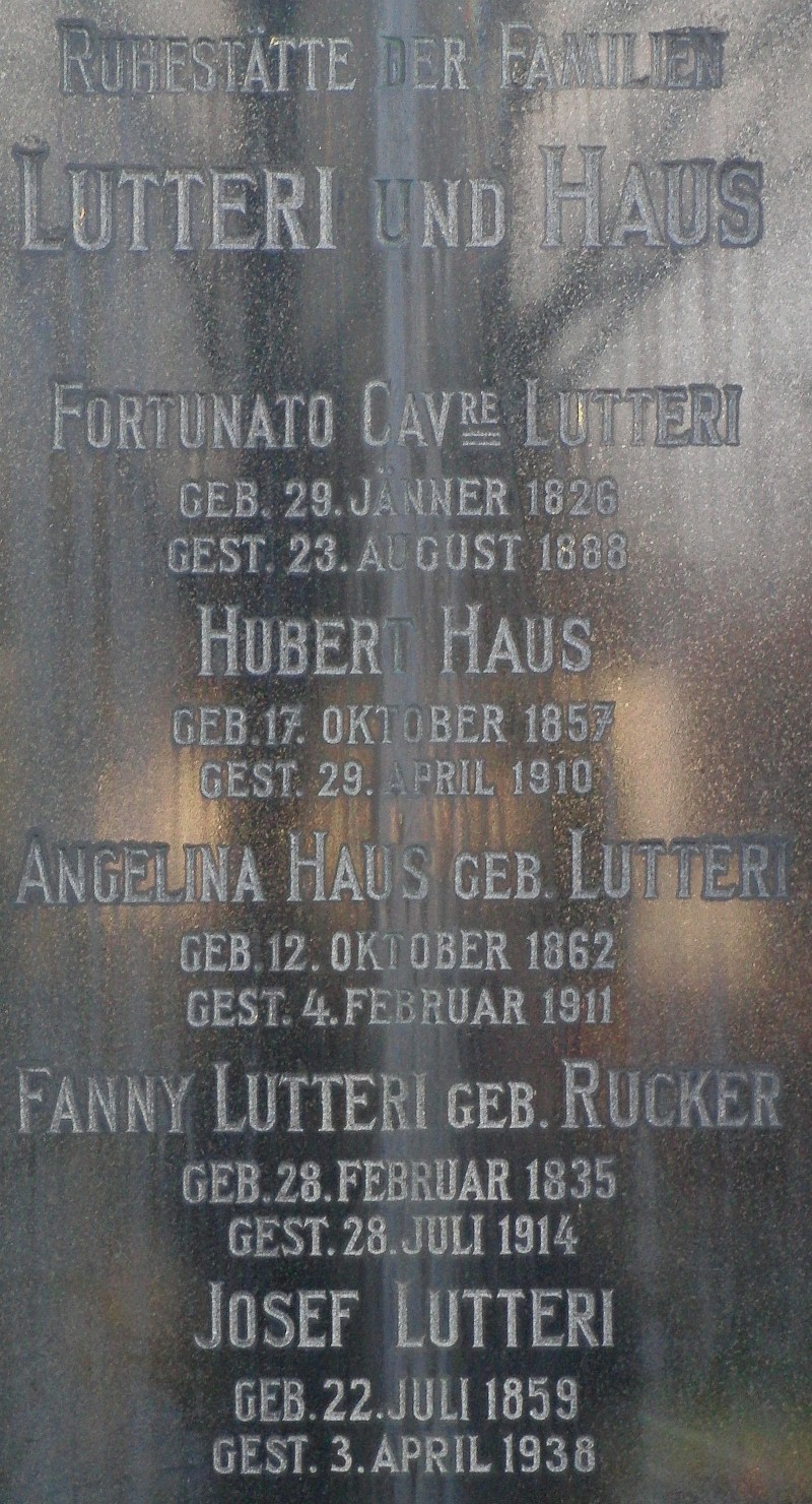 Lutteri; Haus; Haus geb. Lutteri; Lutteri geb. Rucker