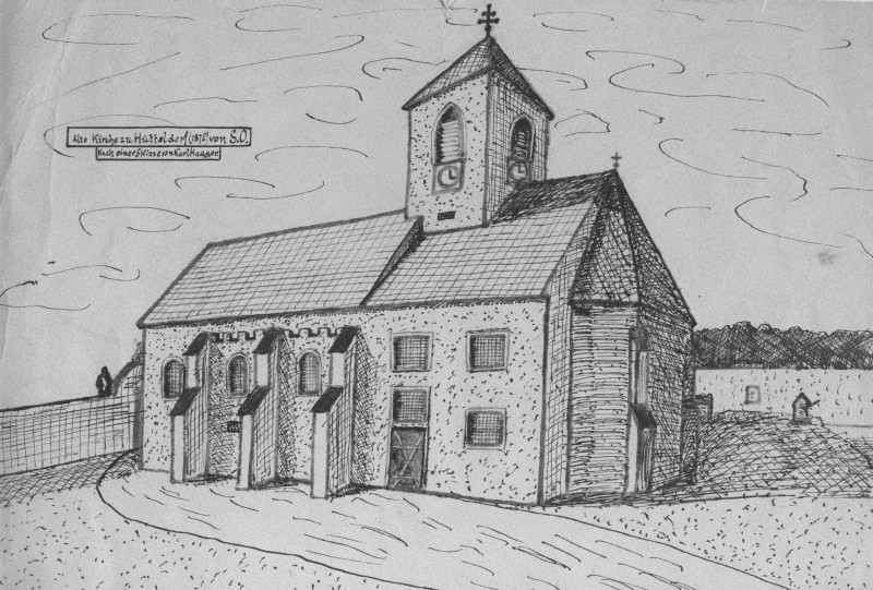 Kirche und Friedhof (1878)