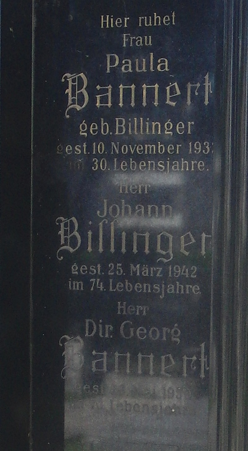 Bannert; Billinger; Bannert geb. Billinger
