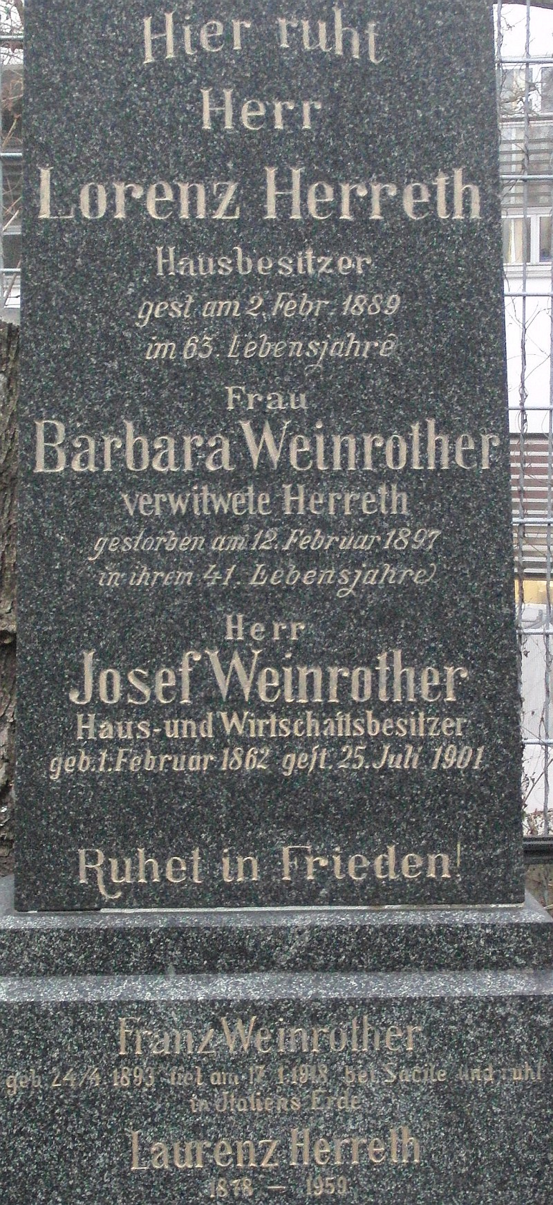 Weinrother; Weinrother verw. Hereth