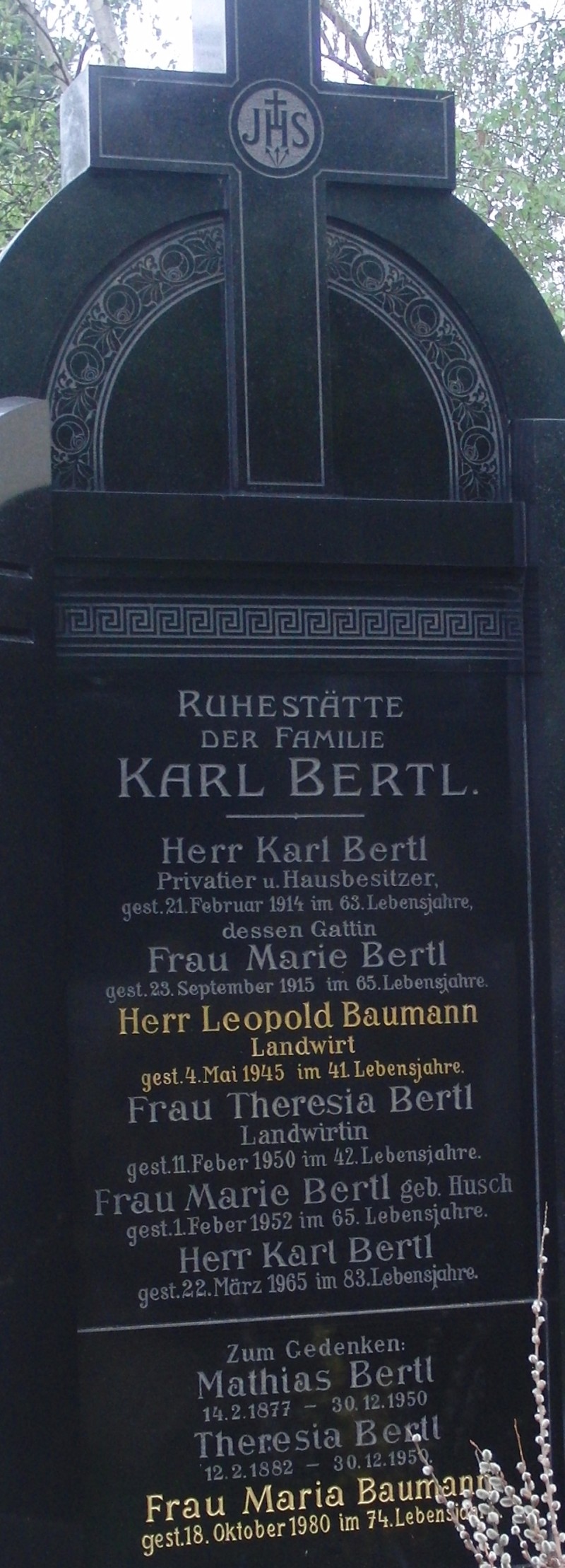 Bertl; Bertl geb. Husch; Baumann