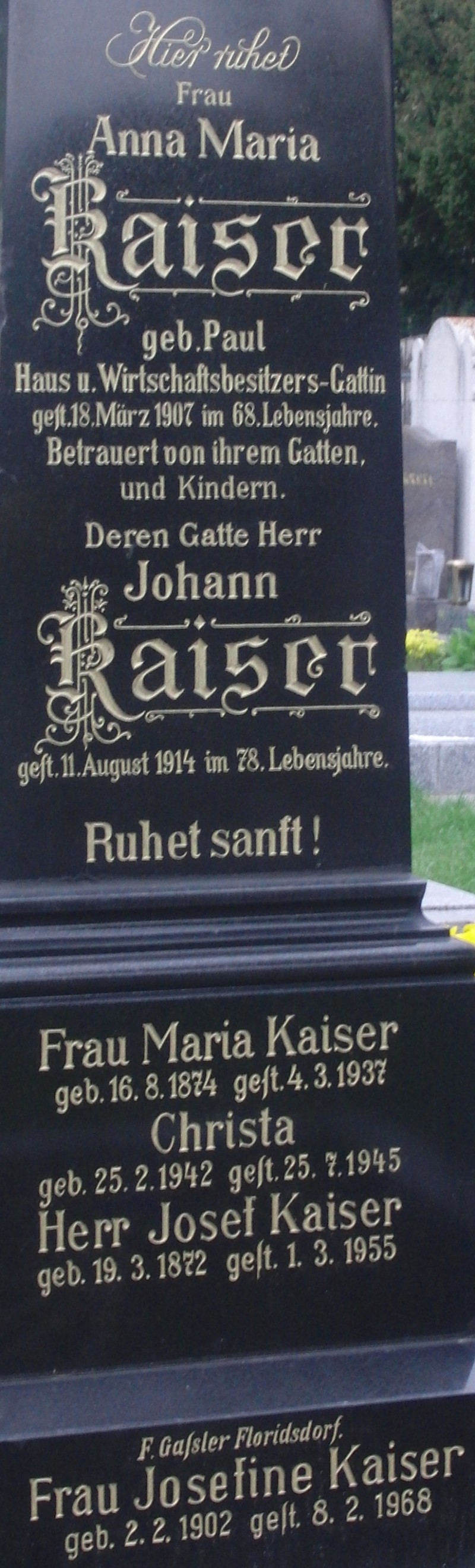 Kaiser; Kaiser geb. Paul