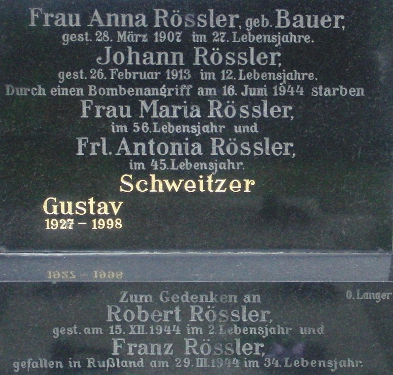 Rössler; Rössler geb. Bauer; Schweitzer