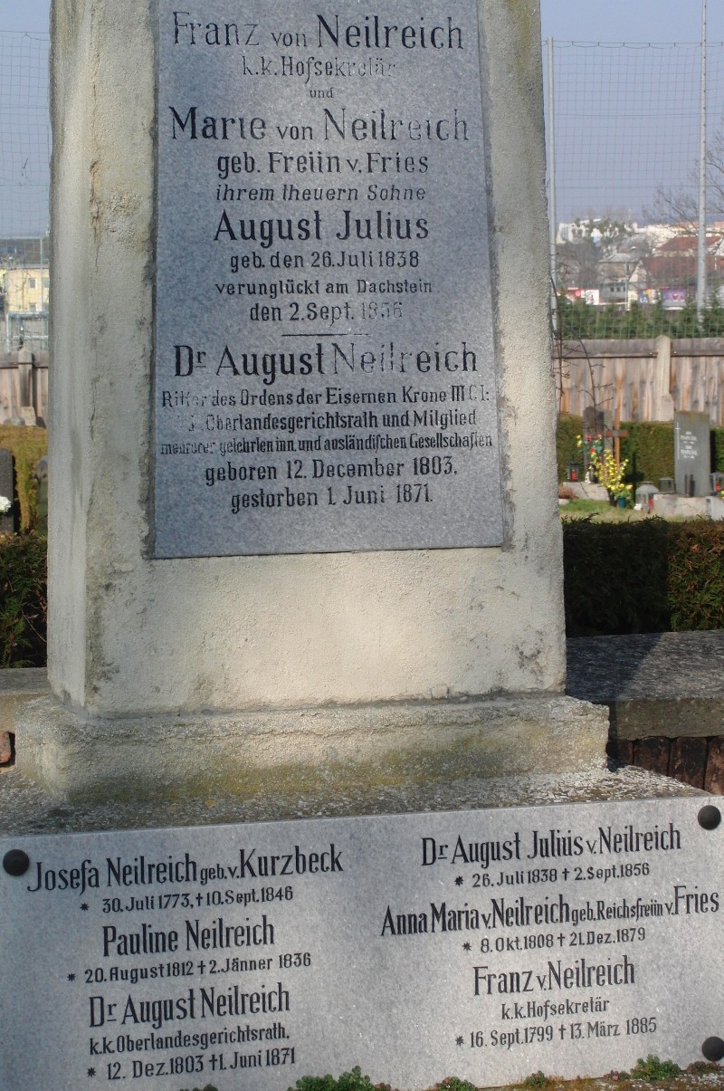 von Neilreich; von Neilreich geb. von Kurzbeck; von Neilreich geb. von Fries; Neilreich