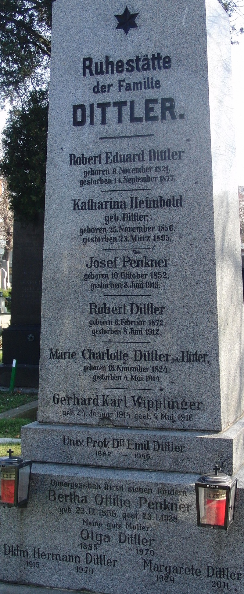 Dittler; Heimbold geb. Dittler; Penkner; Dittler geb. Hüter; Wipplinger