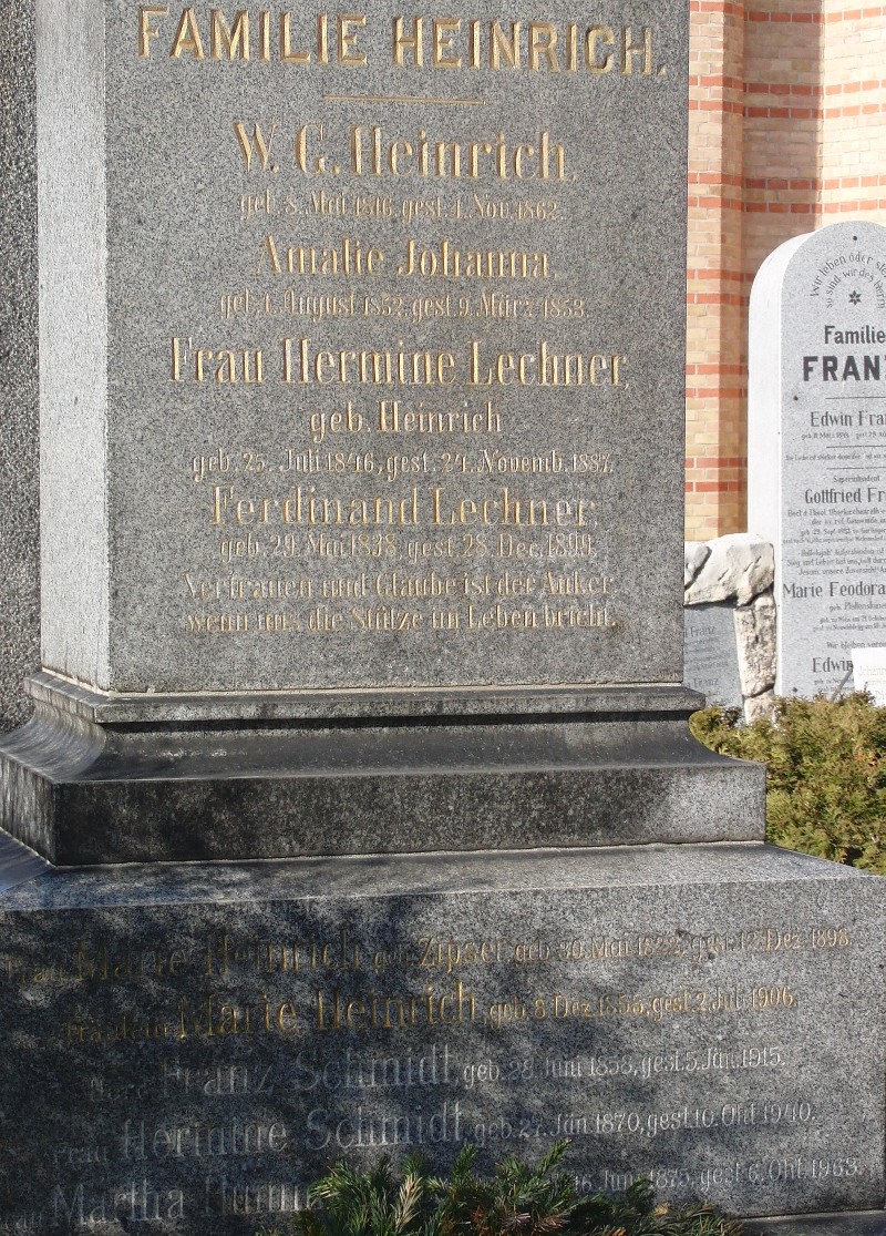 Heinrich; Lechner; Lechner geb. Heinrich; Schmidt; Heinrich geb. Zipser
