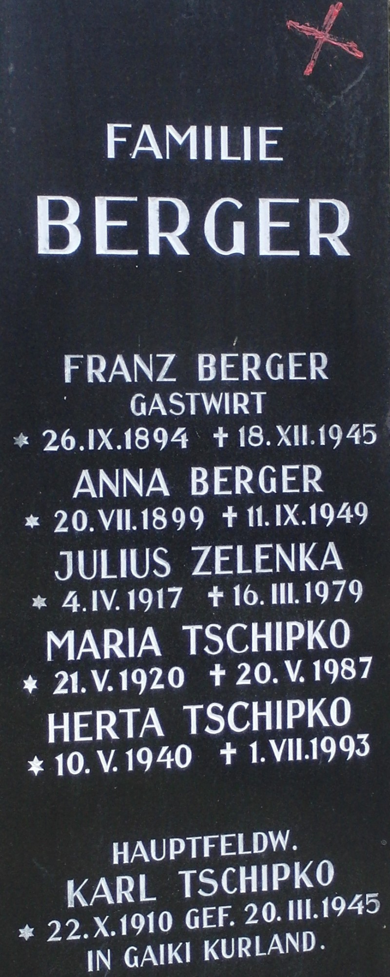 Berger; Zelenka; Tschipko