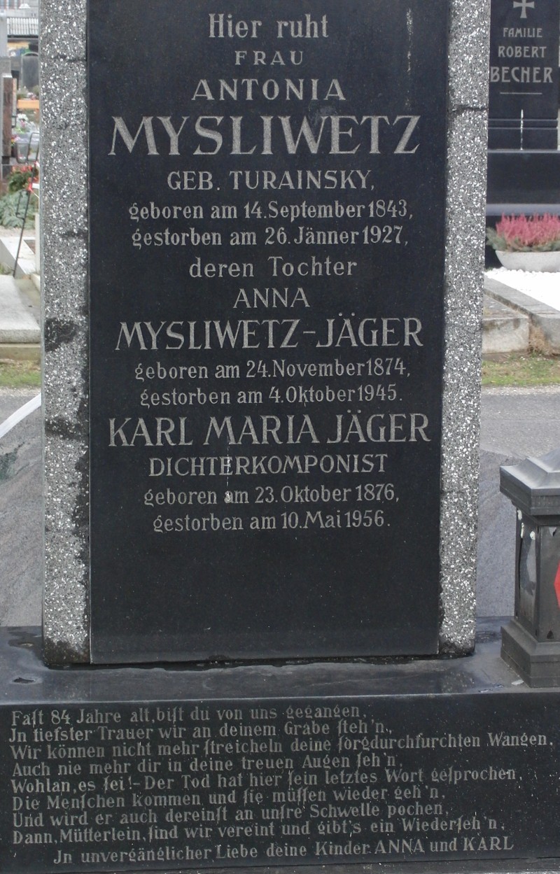 Mysliwetz geb. Turainski; Jäger; Mysliwetz-Jäger