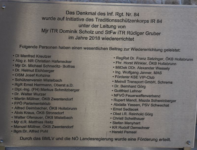Kriegerdenkmal; Infanterieregiment 84