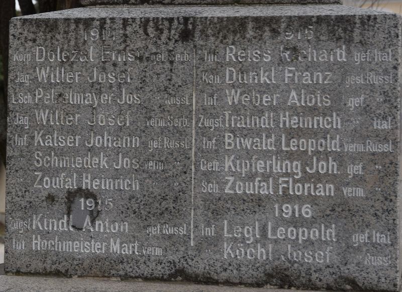Kriegerdenkmal; Kriegstote 1.WK