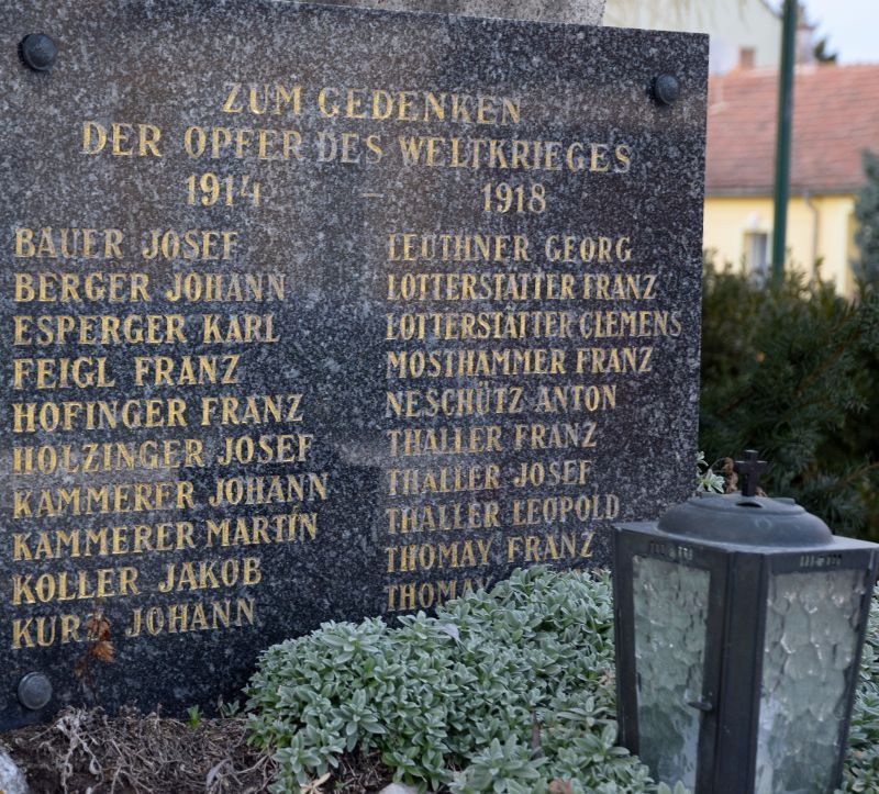 Kriegerdenkmal; Kriegstote 1.WK