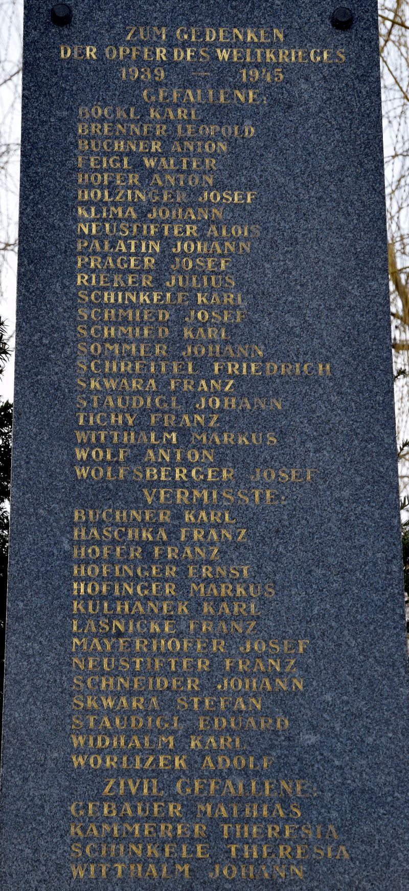 Kriegerdenkmal; Kriegstote 2.WK