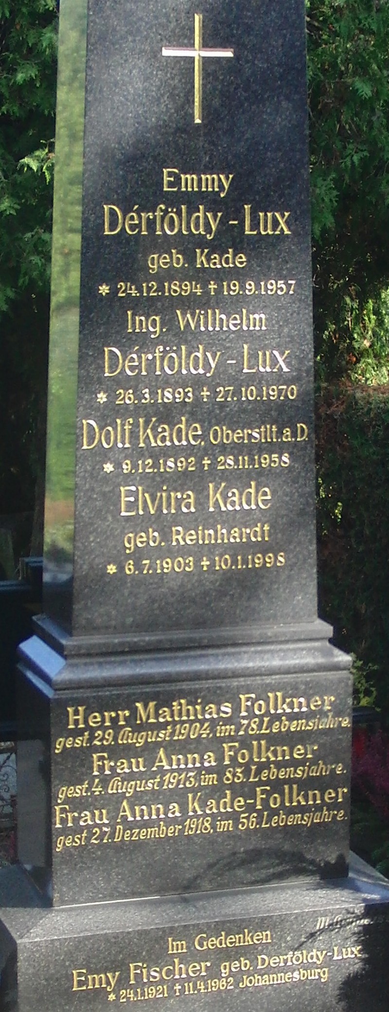 Derföldy-Lux; Folkner; Kade geb. Reinhardt