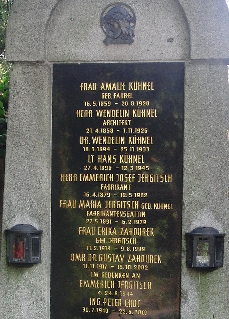 Jergitsch; Jergitsch geb. Kühnel; Kühnel geb. Faubel; Zahourek; Zahourek geb. Jergitsch; Kühnel; Choc