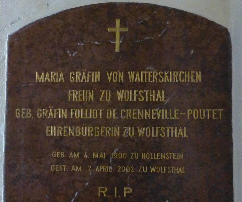 Walterskirchen zu Wolfsthal; Folliot de Crenneville-Poutet