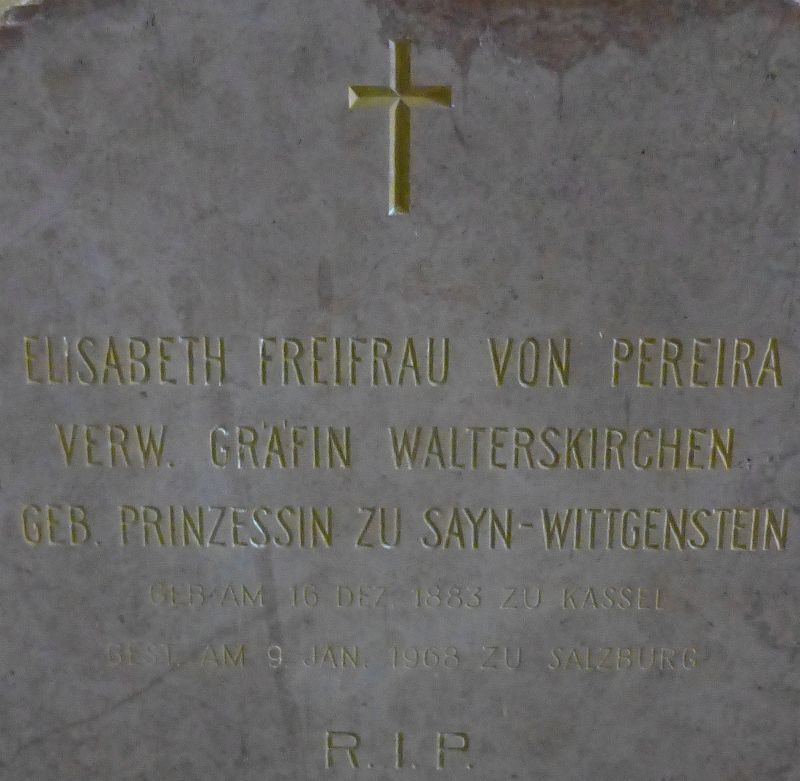 von Pereira verw. Walterskirchen zu Wolfsthal geb. Sayn-Wittgenstein, Elisabeth