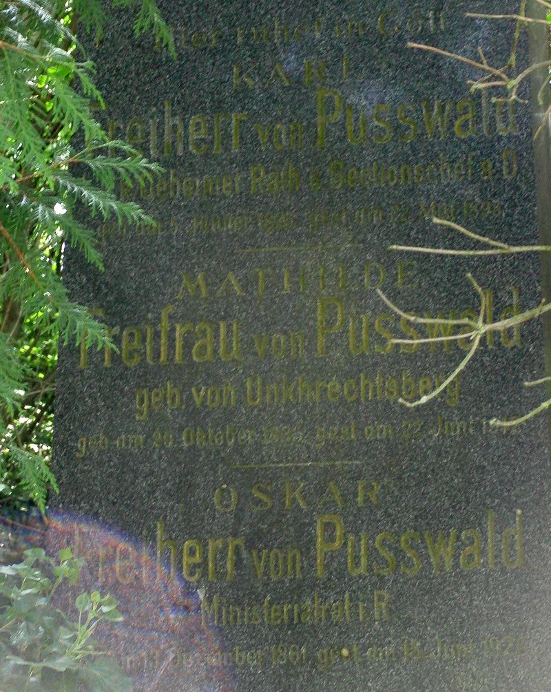 von Pusswald; von Pusswald geb. von Unkhrechtsberg