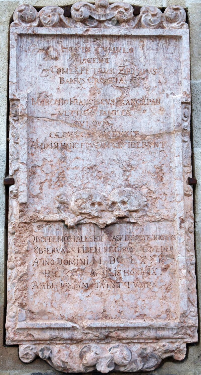 Grabstein; Zriny; Frangeran