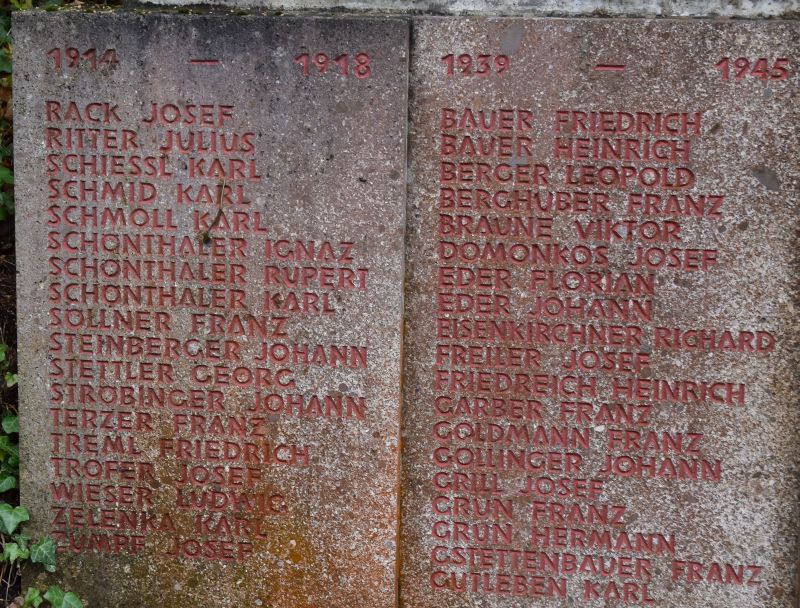 Kriegerdenkmal; Kriegstote 1.+2.WK