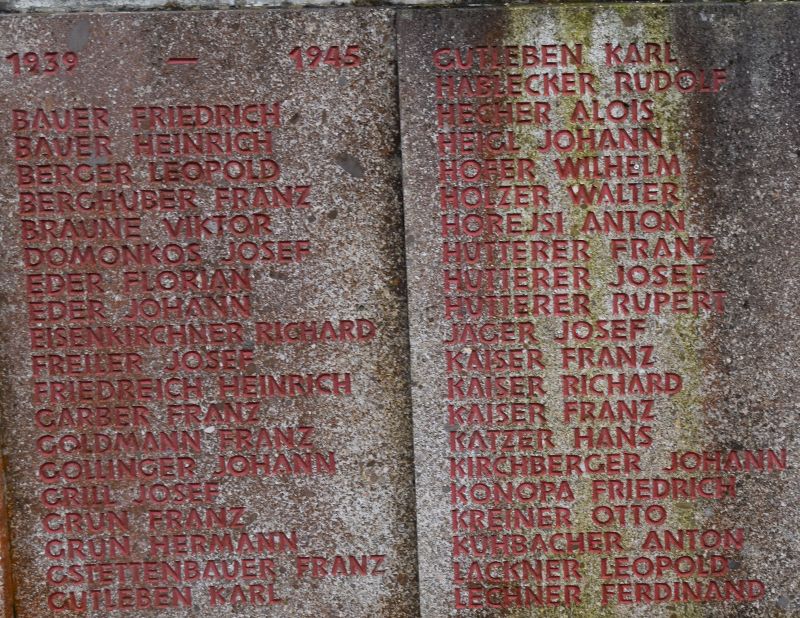 Kriegerdenkmal; Kriegstote 2.WK