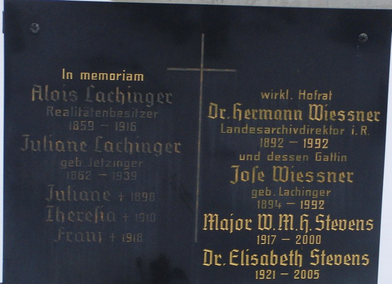 Lachinger; Lachinger geb. Jetzinger; Wiessner; Stevens