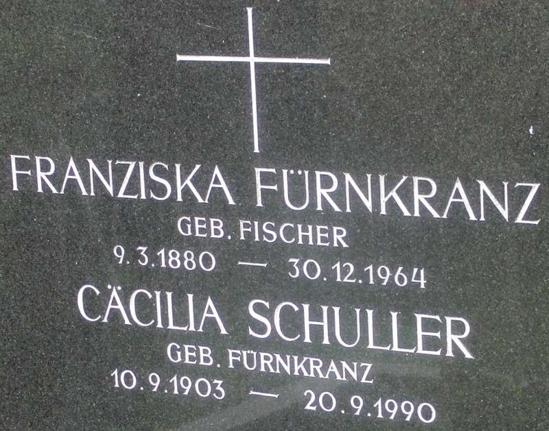 Fürnkranz geb. Fischer; Schuller geb. Fürnkranz