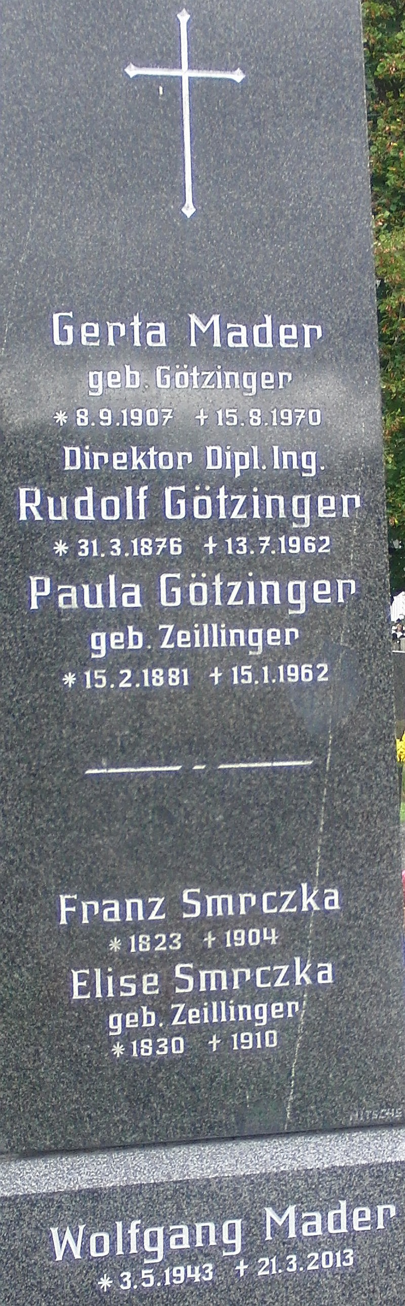 Götzinger; Götzinger geb.Zeillinger; Mader; Smrczka; Smrczka geb. Zeillinger