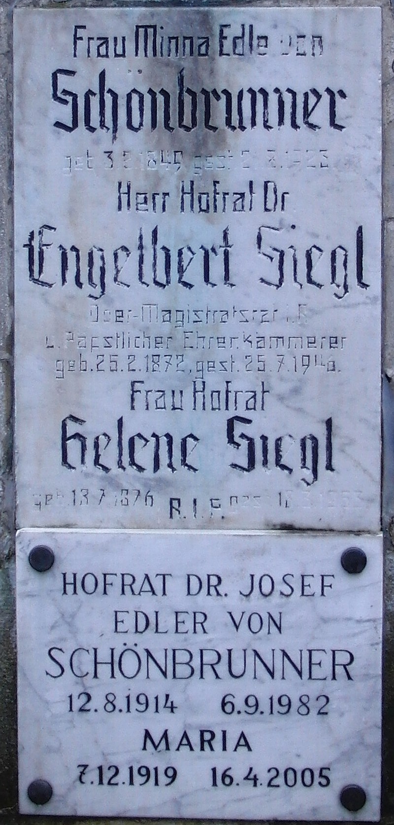 von Schönbrunner; Siegl