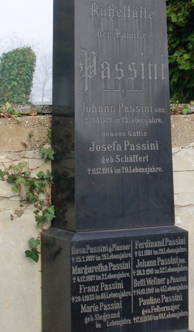 Passini; Passini geb. Schäffert; Siegmund; Wellner; Felbermajer