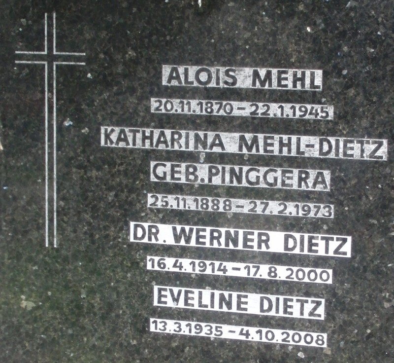 Dietz; Mehl; Mehl-Dietz geb. Pinggera