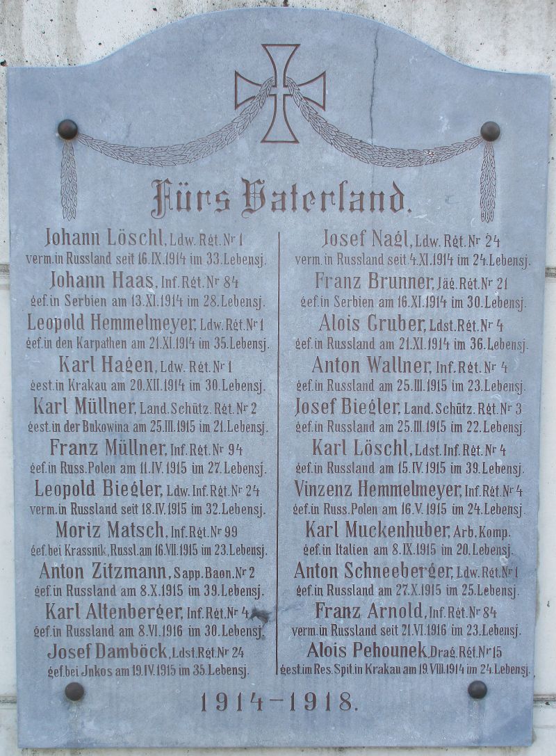 Kriegstote Königstetten 1.WK