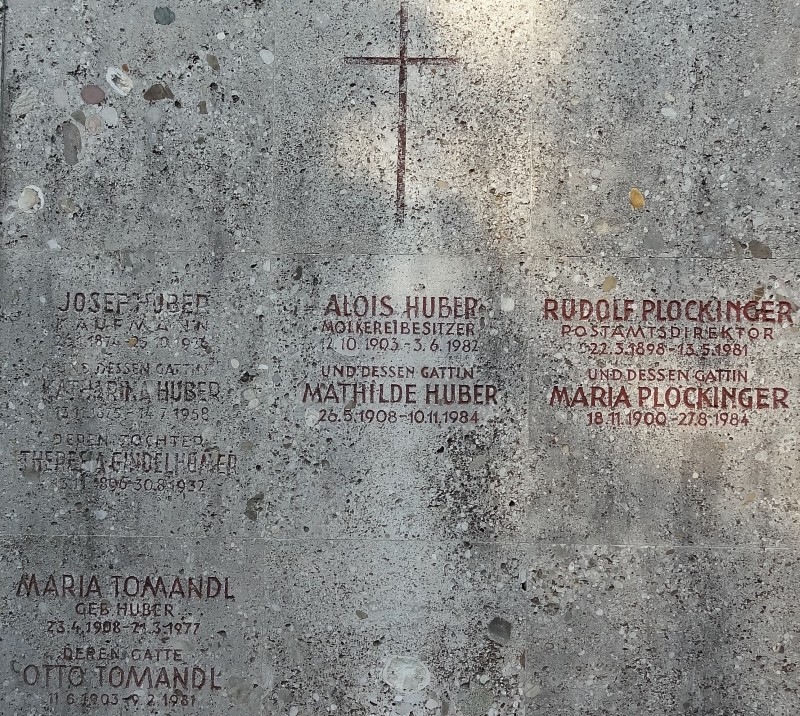 Plöckinger; Huber; Tomandl; Tomandl geb. Huber