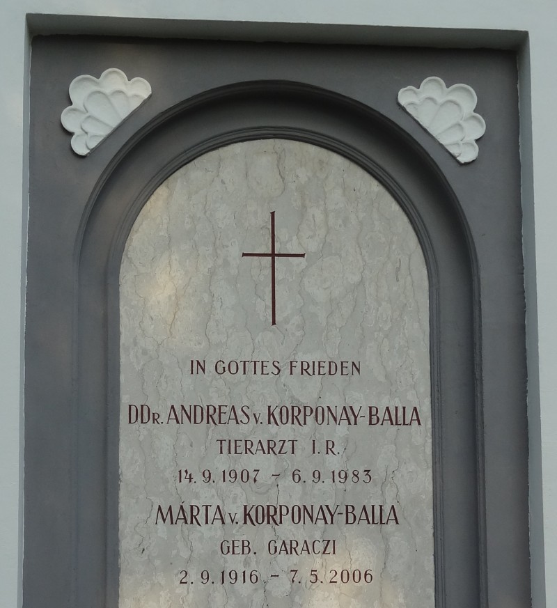 von Korponay-Balla; von Korponay-Balla geb. Garaczi