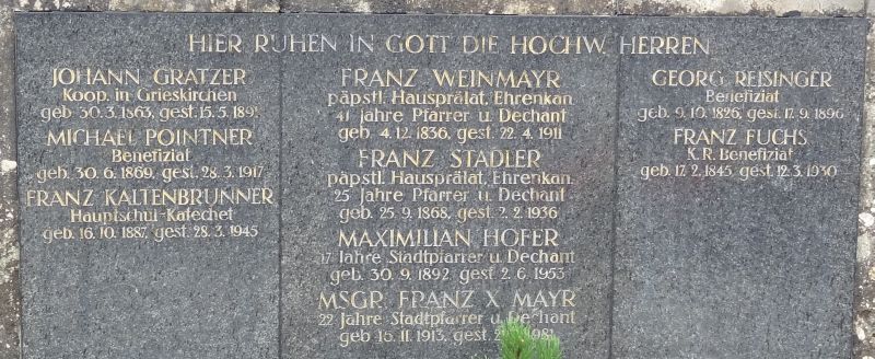 Gratzer; Pointner; Kaltenbrunner; Weinmayr; Stadler; Hofer; Mayr; Reisinger; Fuchs