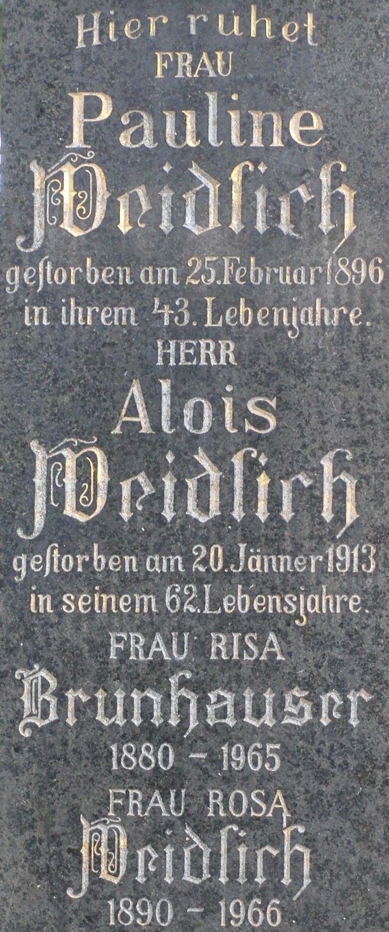 Weidlich; Brunhauser