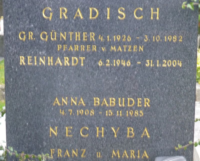 Gradisch; Babuder; Nechyba