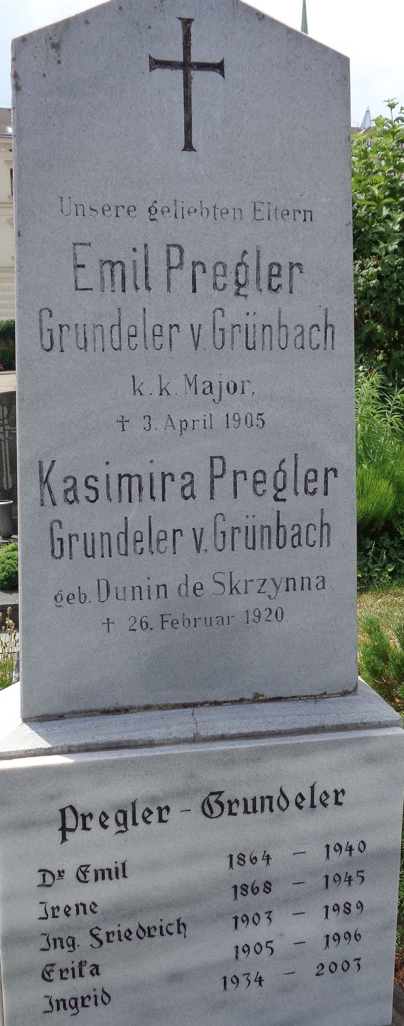 Pregler-Grundeler von Grünbach; Dunin de Skrzynna