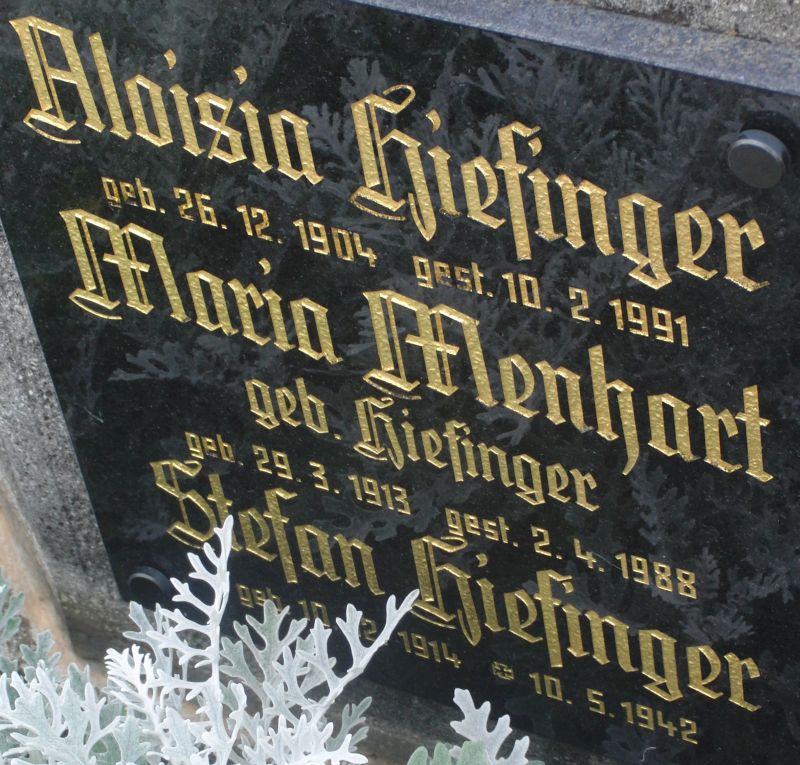 Hiefinger; Menhart geb. Hiefinger
