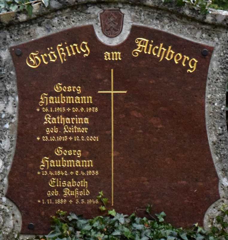 Haubmann; Haubmann geb. Leitner; Haubmann geb. Rußold