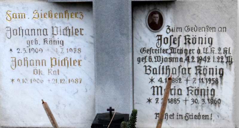 vulgo Siebenherz; Pichler geb. König; Pichler; König