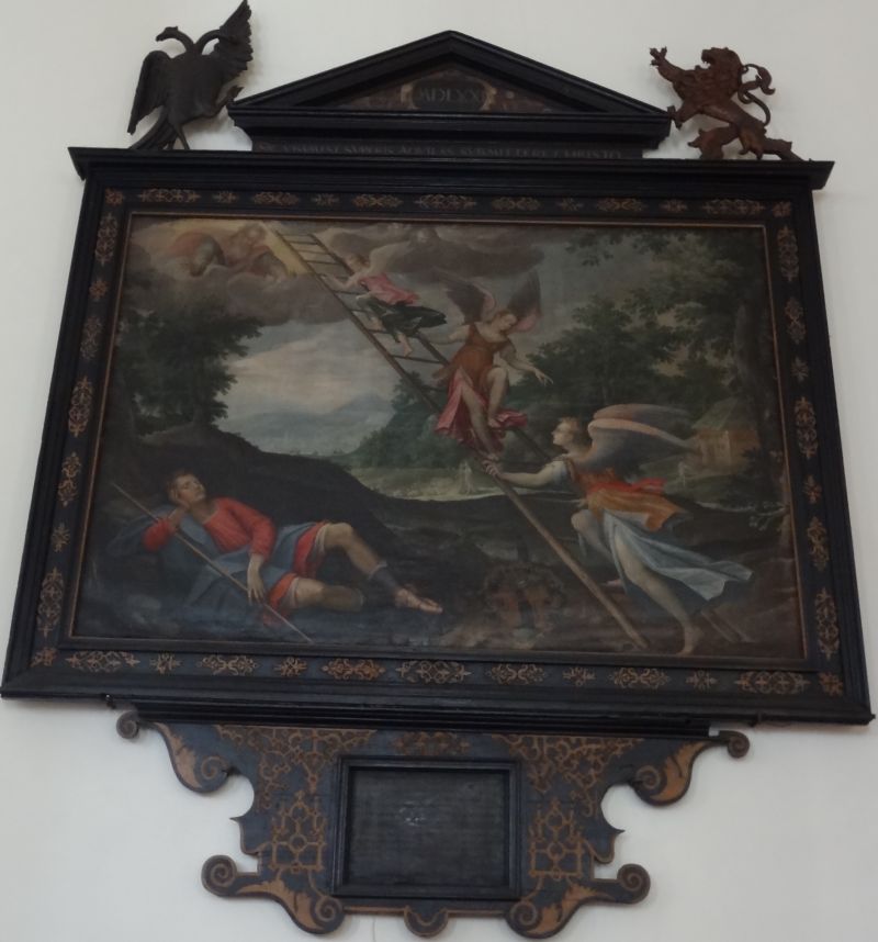 Pfarrkirche St. Achatius in Schladming -
Epitaph Katzpeck von Katzenstein (1589) - 'Himmelsleiter'