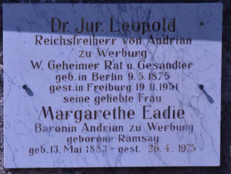 von Adrian zu Werburg; von Adrian zu Werburg geb. Ramsay