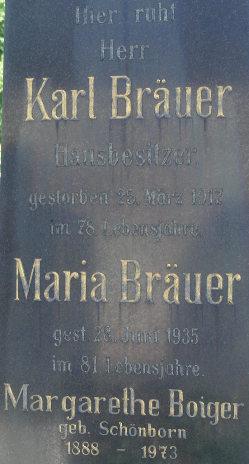 Bräuer; Boiger geb. Schönborn
