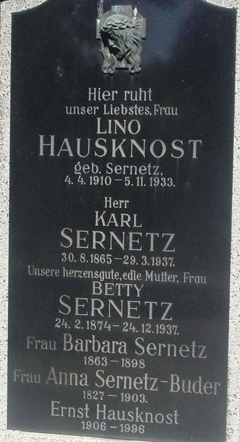 Hausknost; Sernetz; Hausknost geb. Sernetz; Sernetz-Buder