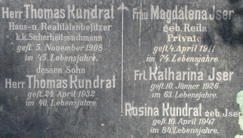 Kundrat; Iser; Iser geb. Reila; Kundrat geb. Iser