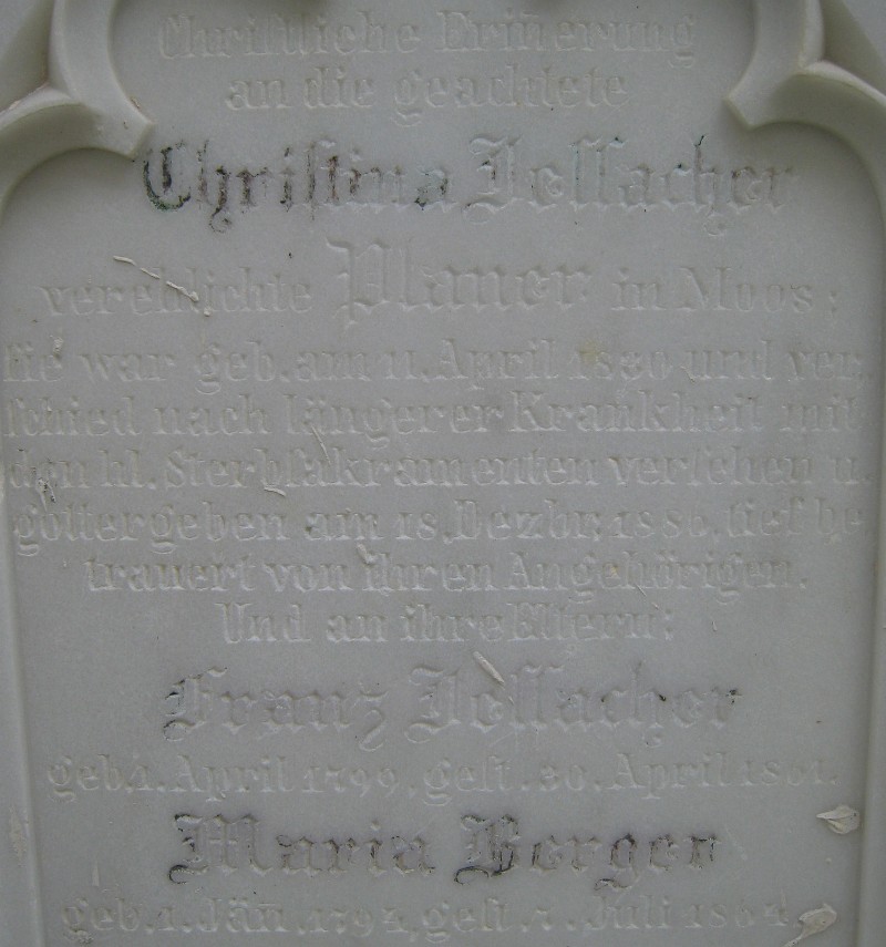 Berger; Jessacher; Jessacher verehel. Planer