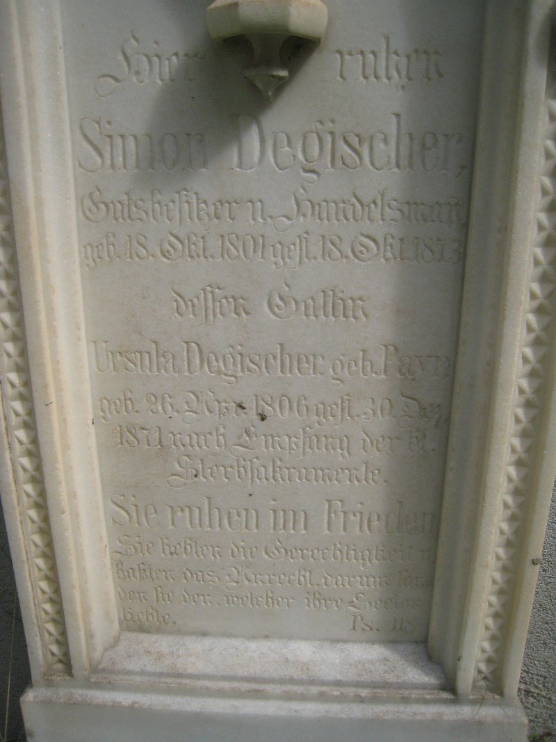 Degischer; Degischer geb. Payer